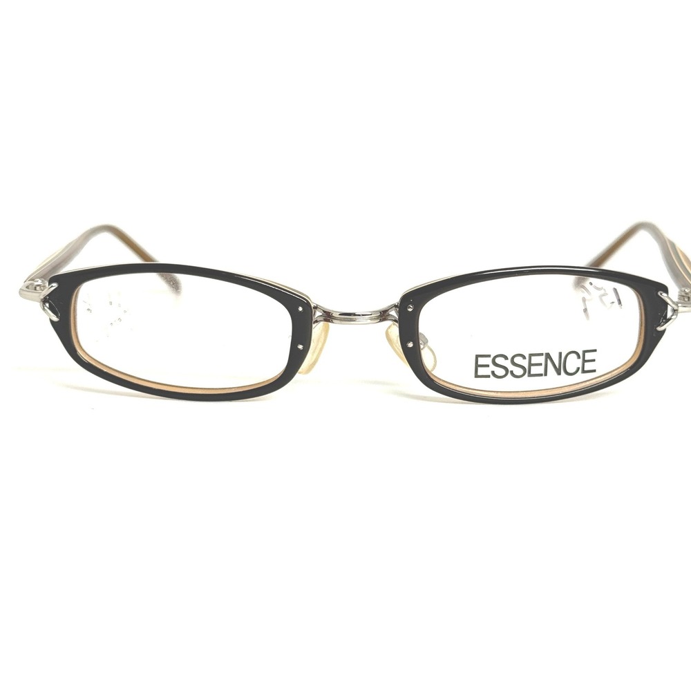 Essence ES205 041 Brown Silver Oval Eyeglasses Frames 45-22-140 Small‎ Fit